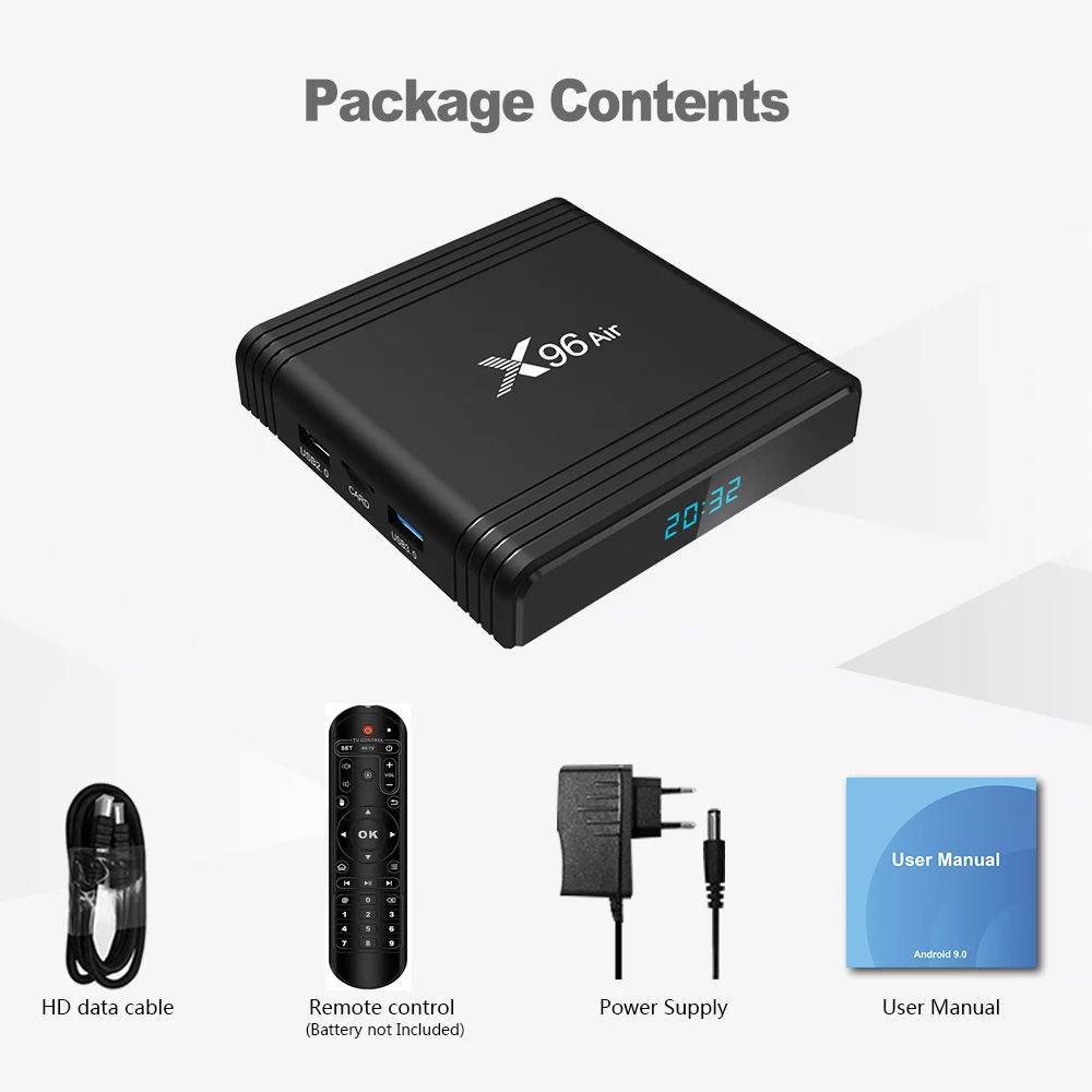 Приставка Смарт ТВ X96 Air 8K Android 2020 4 + 64 ГБ ядра Wi Fi|ТВ-приставки и медиаплееры| |