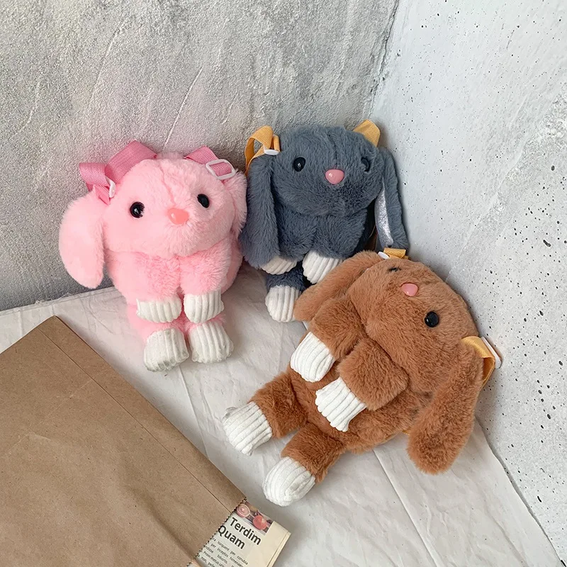 

Mao rong bao 2020 New Style Cartoon Cute Shoulder Bag Women's Rabbit Doll Trim Package Birthday Gift