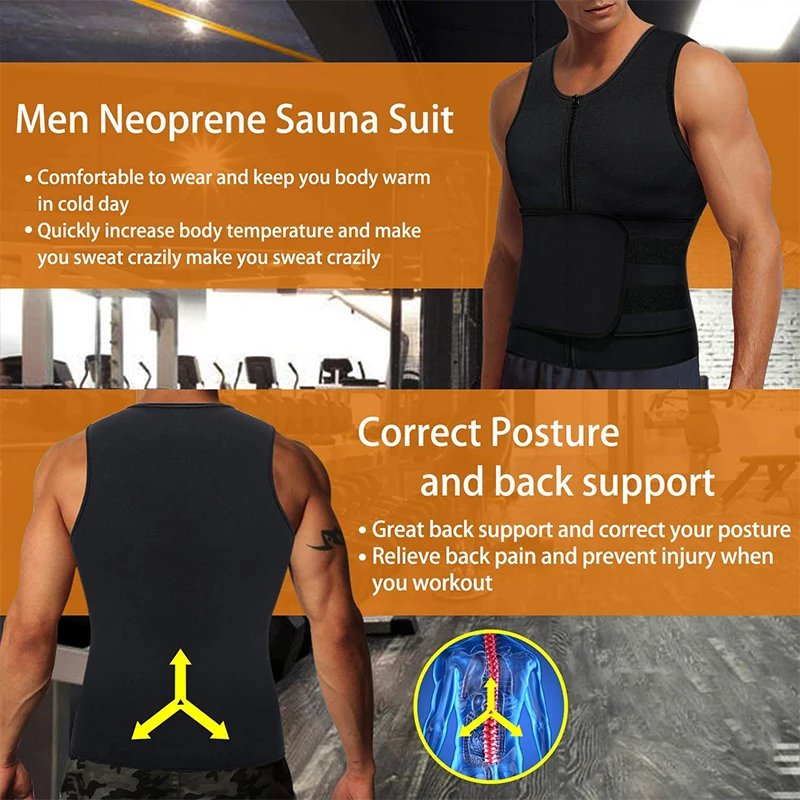 Men's Sauna Vest Workout Body Shaper WomanOcean