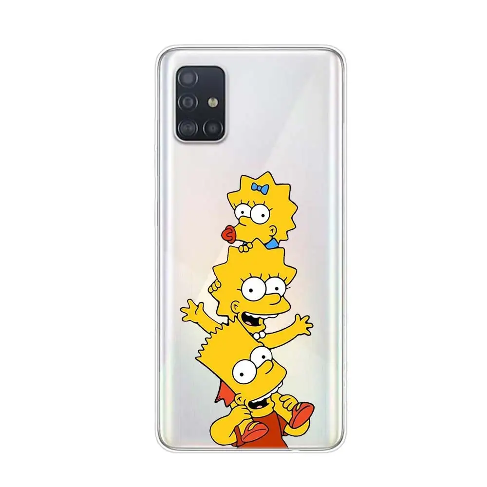 samsung flip phone cute Funny Simpsons For Samsung Galaxy A01 A11 A12 A13 A22 A21S A31 A41 A42 A51 A71 A32 A52 A72 A02S A53 A33 Phone Case kawaii phone cases samsung Cases For Samsung