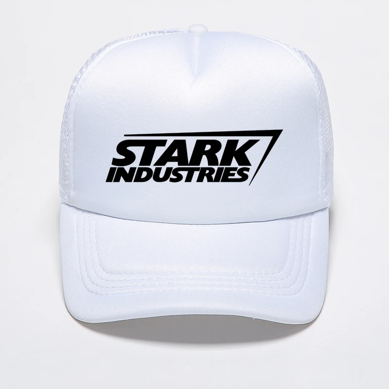 Черная регулируемая хлопковая сетчатая шляпа с логотипом Marvel comics stark industries - Цвет: color1