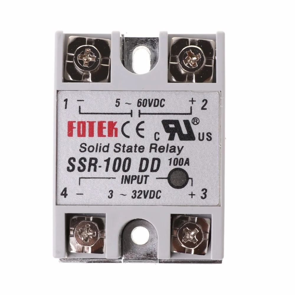 

SSR-100 DD Solid State Relay Module 100A 3-32V DC Input 5-60V DC Output Relay