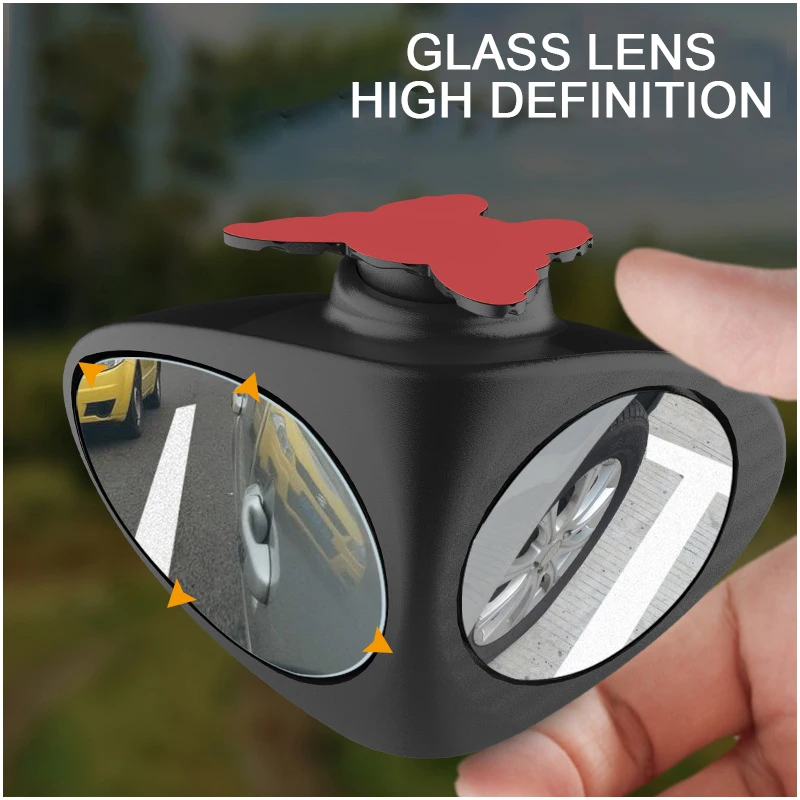 

Car Rearview Mirror 360 Degree Adjustable Blind Spot Rotatable Wide Angle Car Exterior Side Assistant Mirror CB029