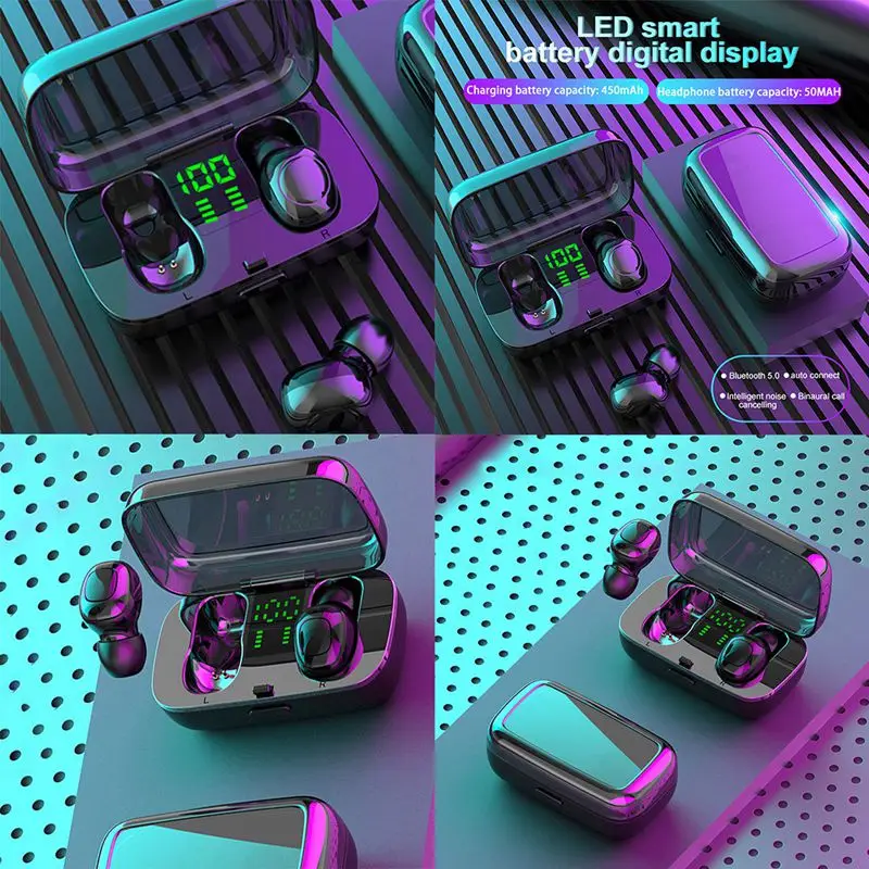 TWS Bluetooth 5,0 наушники настоящие Спортивные Беспроводные наушники-вкладыши стерео бас Bluetooth гарнитура Мини-наушник