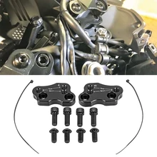 CNC T6 заготовка серебро 2 дюйма Руль Riser адаптер Комплект подходит для- Goldwing GL1800