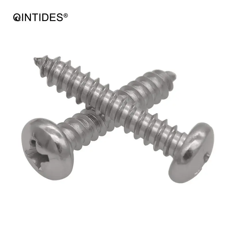 Qintides M1 M1.2 M1.4 M1.7 M2.2 M2.9 винт Length3-35mm с полукруглой головкой и крестообразным шлицем из самонарезающие винты из нержавеющей стали