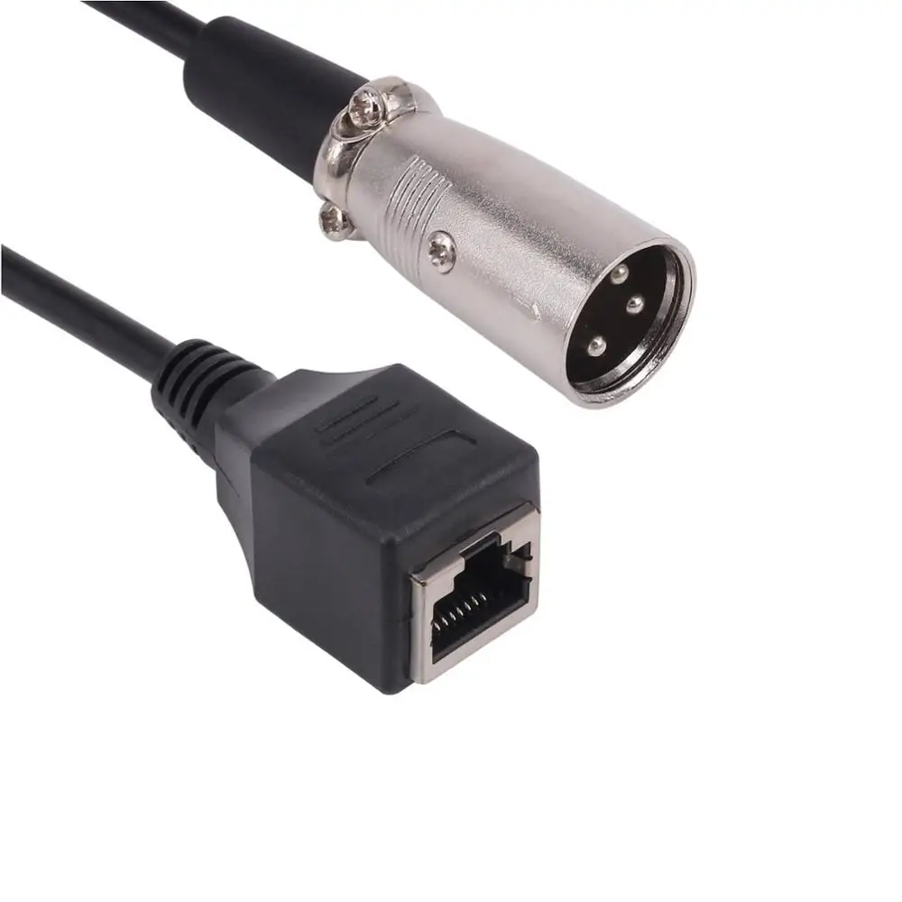 1 шт. XLR 3 Pin штекер для RJ45 со штекера на гнездо сетевой адаптер конвертер кабель 15 см