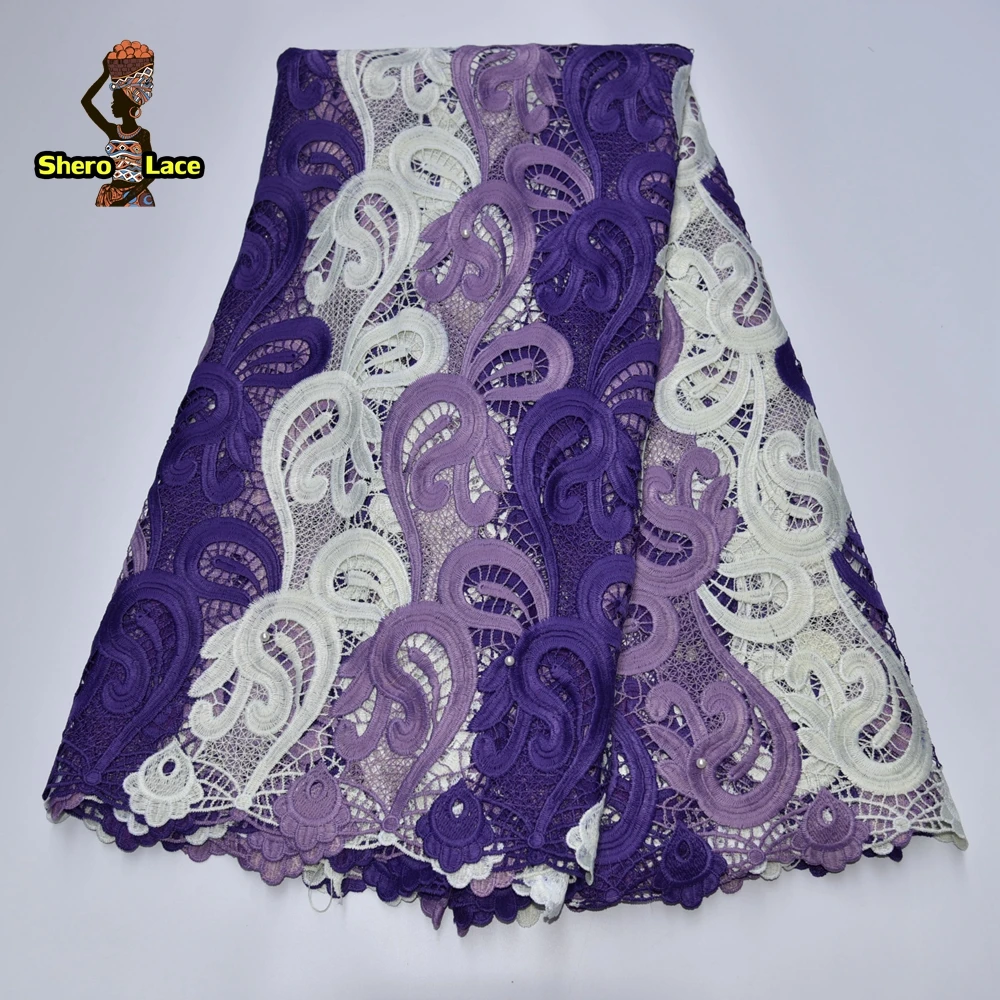 Вышитая гипюровая Кружевная Сетка Новое поступление белая кружевная ткань для