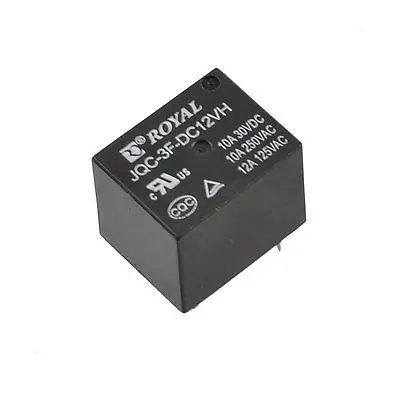

Black Hard Plastic Case 12V DC SPDT 1NO 1NC Power Relay