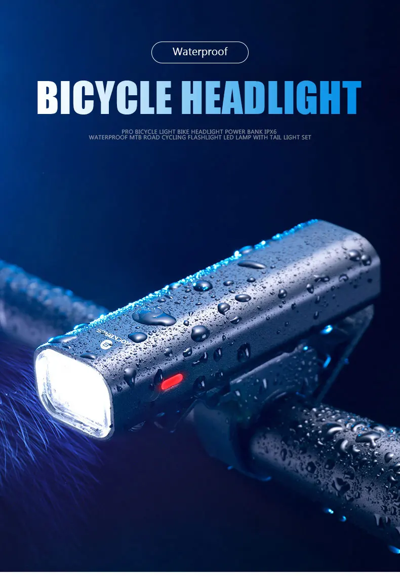 Discount ROCKBROS USB Charge Bicycle Light Rainproof Bike Headlight Flashlight MTB Road Cycling Front Lamp Outdoor Night-riding Equipment 0