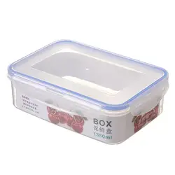 Пластиковый 1350 мл Коробка для свежести прямоугольный элемент холодильника контейнер для еды коробка из полипропилена Кухня Микроволновая