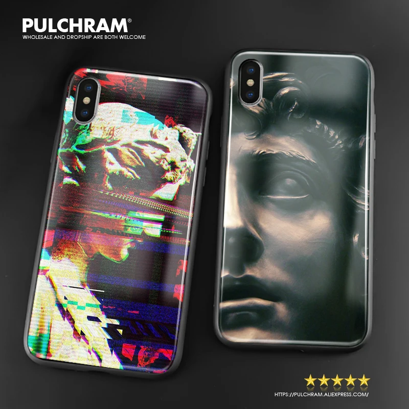 Aesthetics Plaster Statue Art Soft Silicone Glass Phone Case Shell