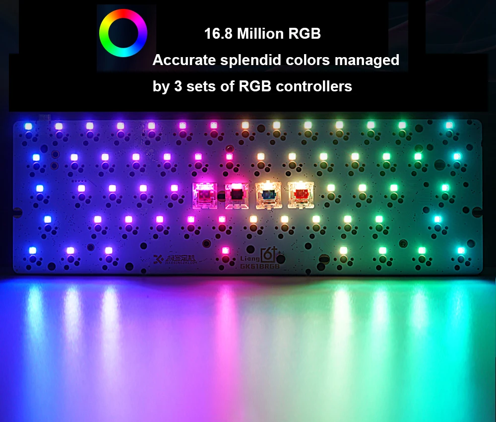 GK61 GK61S механическая клавиатура с горячей заменой Bluetooth RGB подсветкой Tyce-C пластиковый чехол-накладка PCBA Stabs DIY Kit