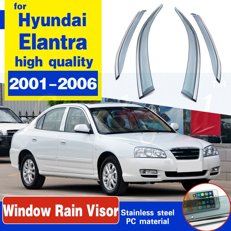 Дефлекторы боковых окон для Hyundai Elantra 2001 2002 2003 2004 2005 2006 козырек от дыма Защита