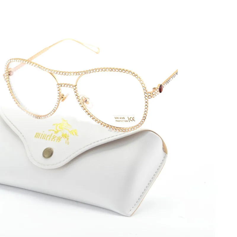 New Fashion Women Round Progressive Multi Focus Prescription diamond Reading Glasses UV400 Protection FML