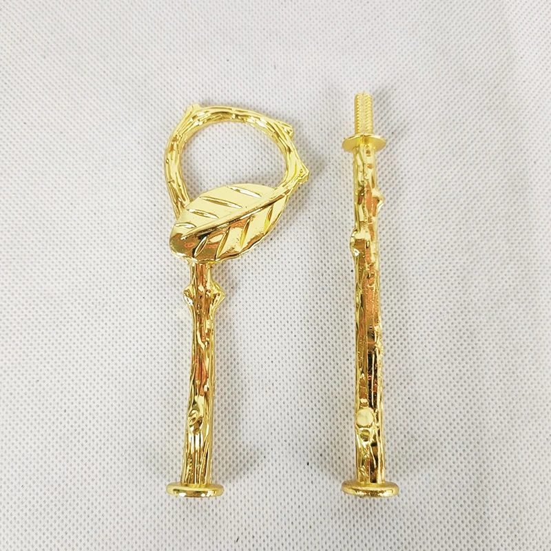 (10 pcs) 2tiers Leaf style gold silver color cake stand handle