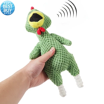 

Wholesale Dog Squeaky Toy Durable Plush 2020 Soft Chicken Style Novelty Squeaky Sound Dog Toys For Big Pet Large Dog Training