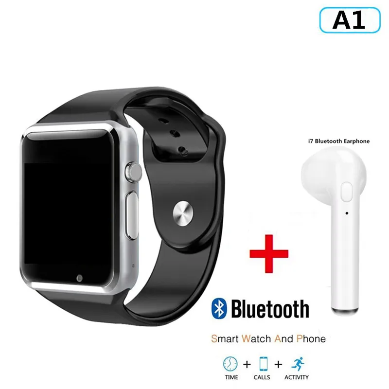 Silver Add i7 A1 Смарт-часы, синхронизация уведомлений, поддержка sim-карты TF, подключение Bluetooth, Android телефон, умные часы PK GT08 Apple Watch V8 - Цвет: Silver Add i7