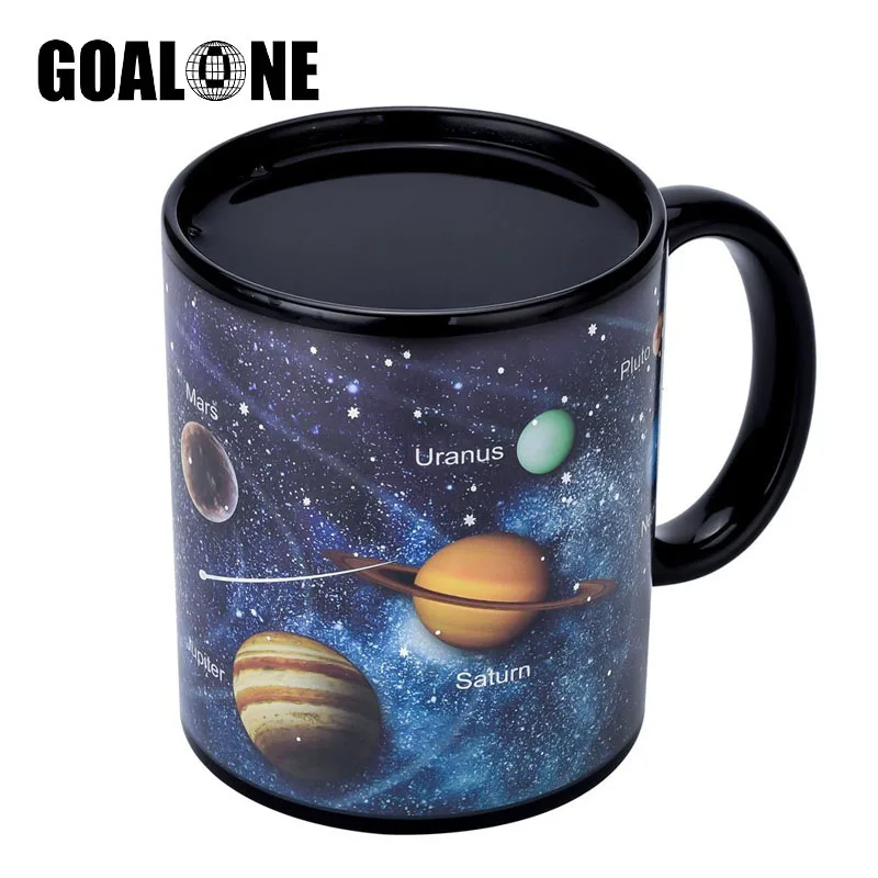 

GOALONE 12OZ Heat Changing Color Coffee Mug Magic Heat Sensitive Ceramic Cup Creative Porcelain Mug Novelty for Xmas Funny Gifts