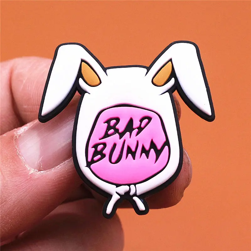 1pcs Bad Bunny Shoe Charms Accessories Decoration for Party Kids Gifts for shoe charms,shoe decorations