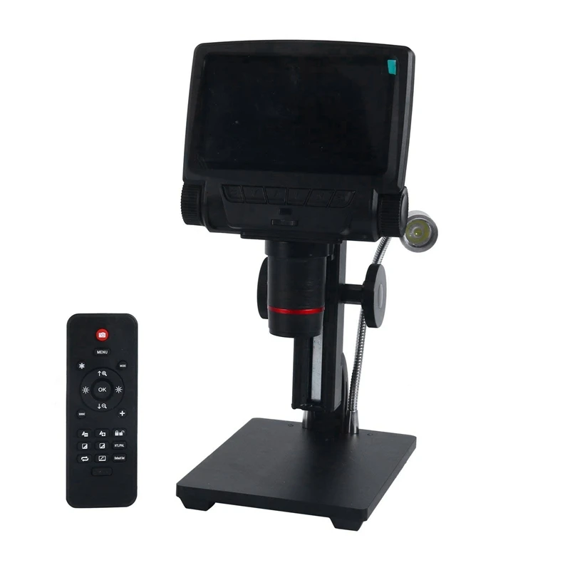 

ADSM301 5 Inch LCD 1080P Wireless Remote Control Digital Microscope with Adjustable Stand, HDMI/AV/USB Output Camera Video Recor
