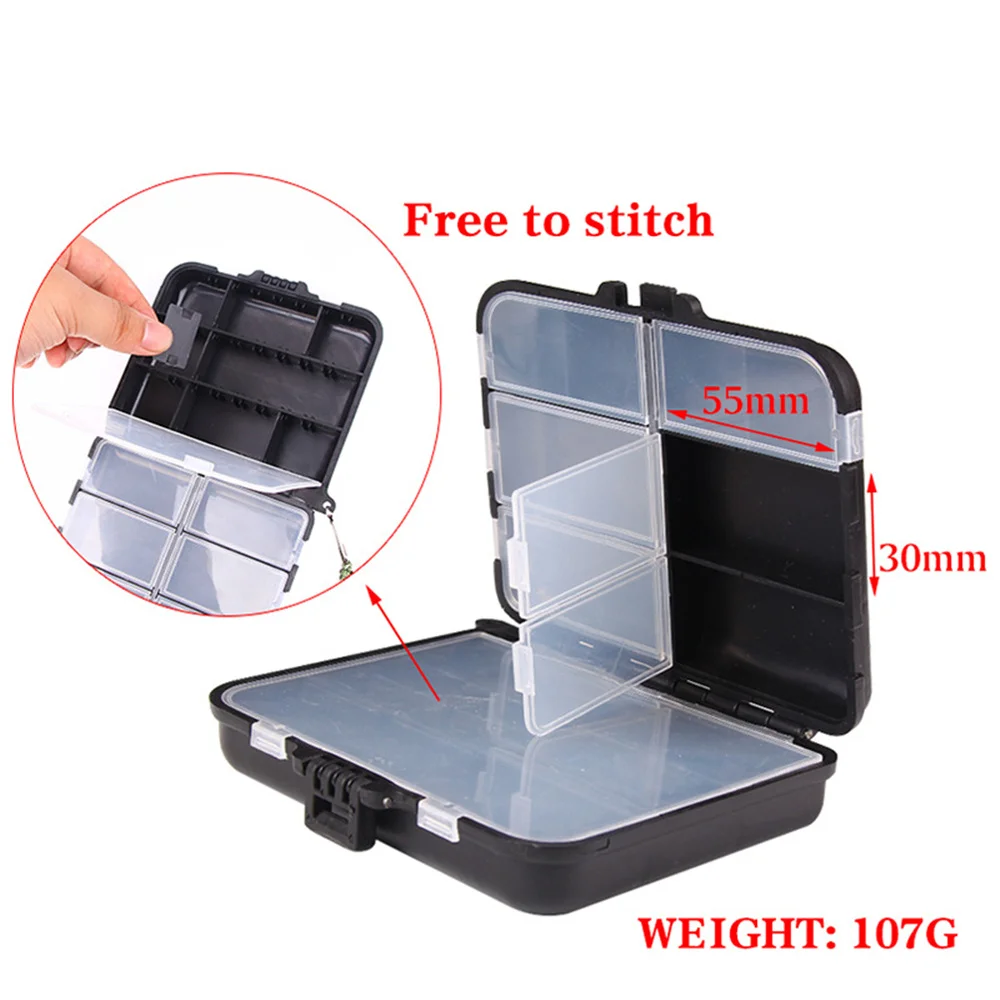 Plastic 10 Compartments Fishing Lure Bait Hook Tackle Storage Box Container  Rectangular Fishing Hook Bait Box Tackle Boxes Fish