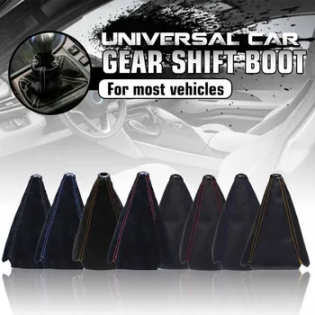 

Universal Shifter Collars Gear Shift Gaiter Boot Cover MT/AT Leather Shifter Knob Gaitor Boot Red Yellow Blue Black Stitch