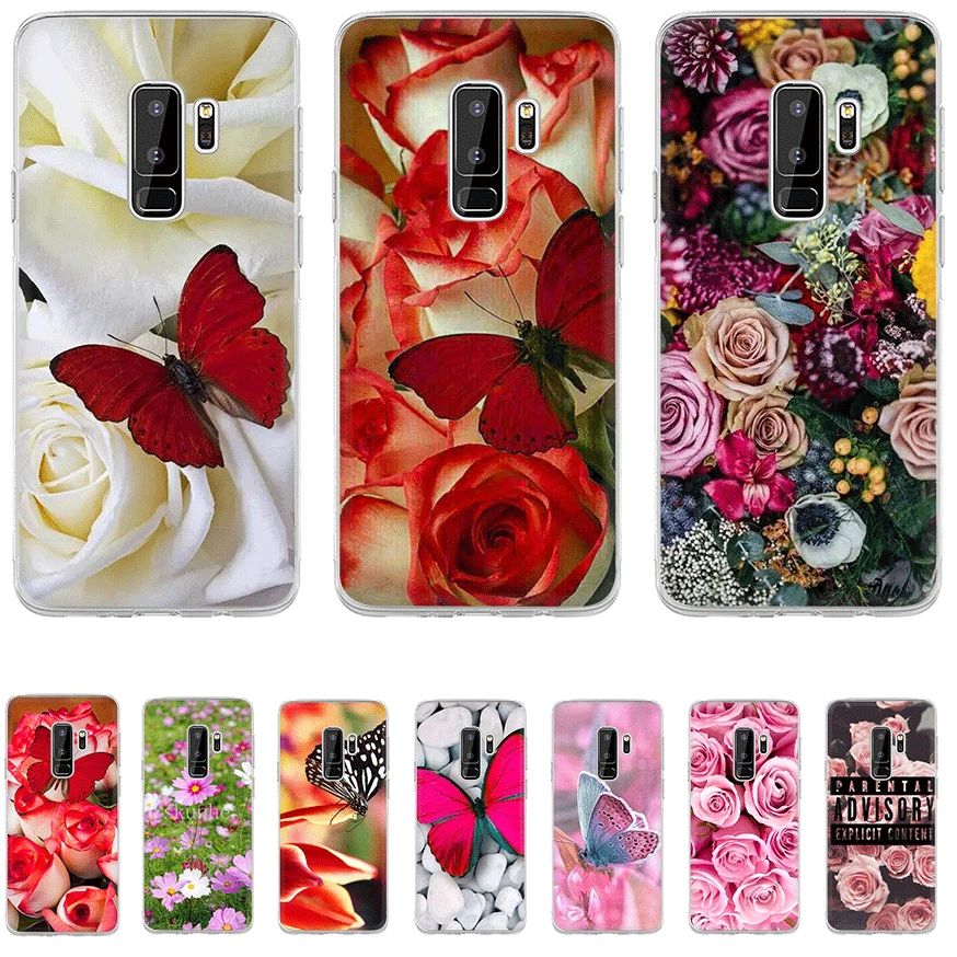 Чехол для телефона из ТПУ Samsung Galaxy S6 S7 Edge S8 S9 S10 S10E Plus Note 8 9 M10 M20 M30 M40 чехол с красными