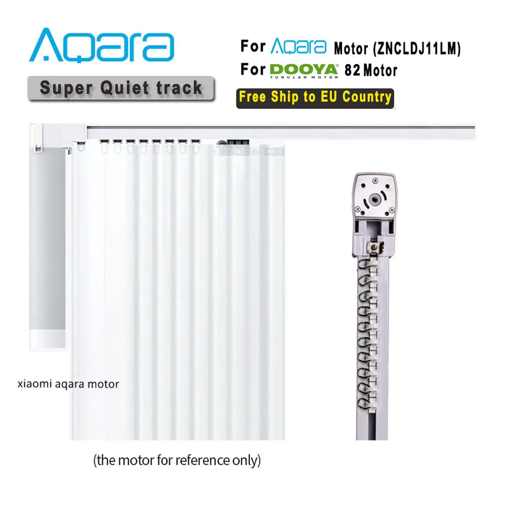 Electric Silent Curtain for Aqara Electric motorCustomizeble Track Smart Curtain Rails Control System for Dooya KT82 DT82 TN/T