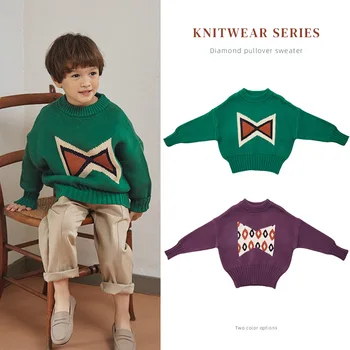 

Kids Sweaters 2020 New Autumn Limt Brand Boys Girls Knit Cute Print Pullover Baby Toddler Child Cotton Fashion Winter Clothes