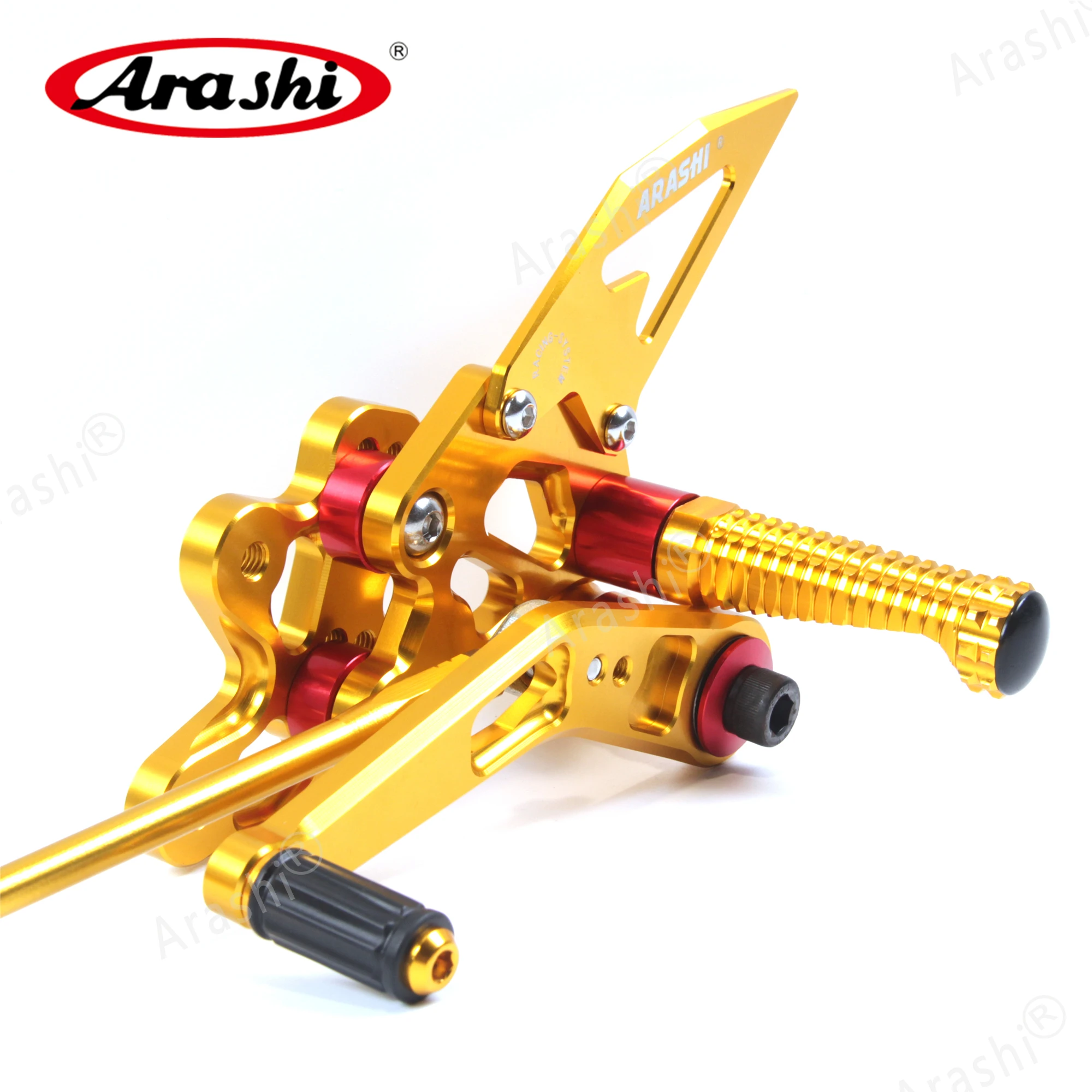 Arashi мотоциклетные подножки для SUZUKI GSX-R GSXR 600 GSXR600 2006-2010 CNC Rider Rearset Регулируемые подножки подножка запчасти