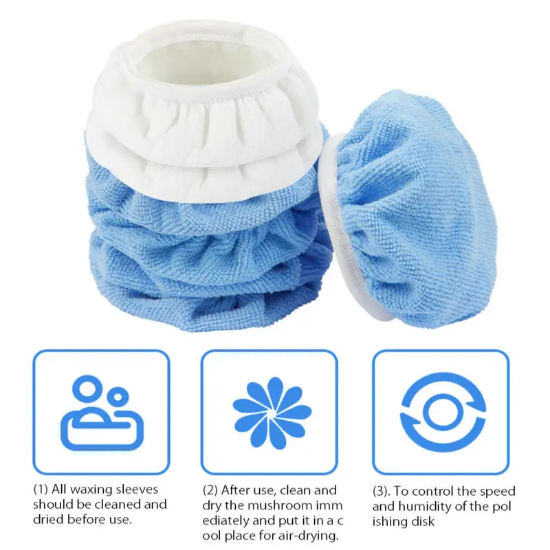 

Car Polishing padâ€‹ Polisher Auto Buffing Microfiber Pack Replacement Kit 5-6"