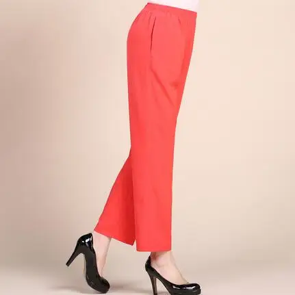 Брюки из искусственного шелка, модные женские брюки с высокой эластичностью, брюки размера плюс 3XL, брюки в подарок DF198