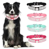 Diamond Inlaid Pet Cat Pets Shiny Crystal Elastic Collars 2