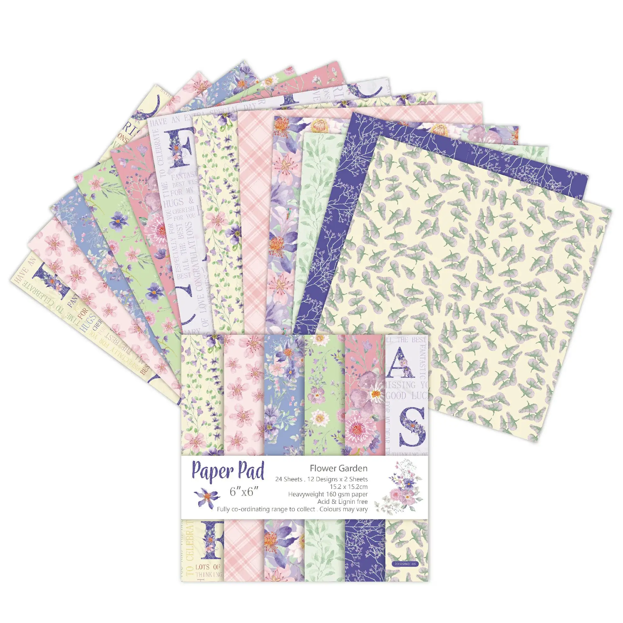 

DIY flower garden style Scrapbooking paper pack of 24 sheets handmade craft paper craft Background pad 998