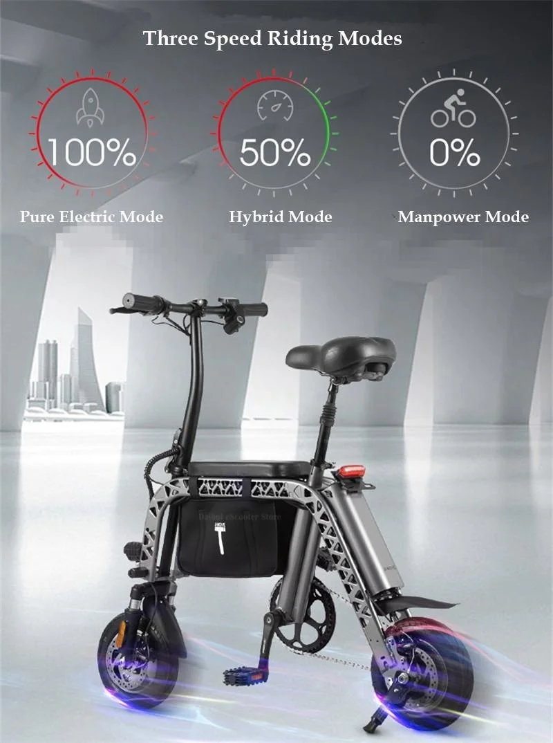 Electric Bikes Adults Two Wheels Electric Bicycles 36V 250W 20KMH 10.4AH Parent Child Portable Electric Scooter With Two Seat  (37)