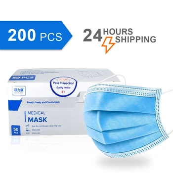 

FEILIKANG Disposable Medical Mask Face Mouth 3 Layer Breathable Protective Mask Anti Dust Fog Filter Medical Surgical Masks