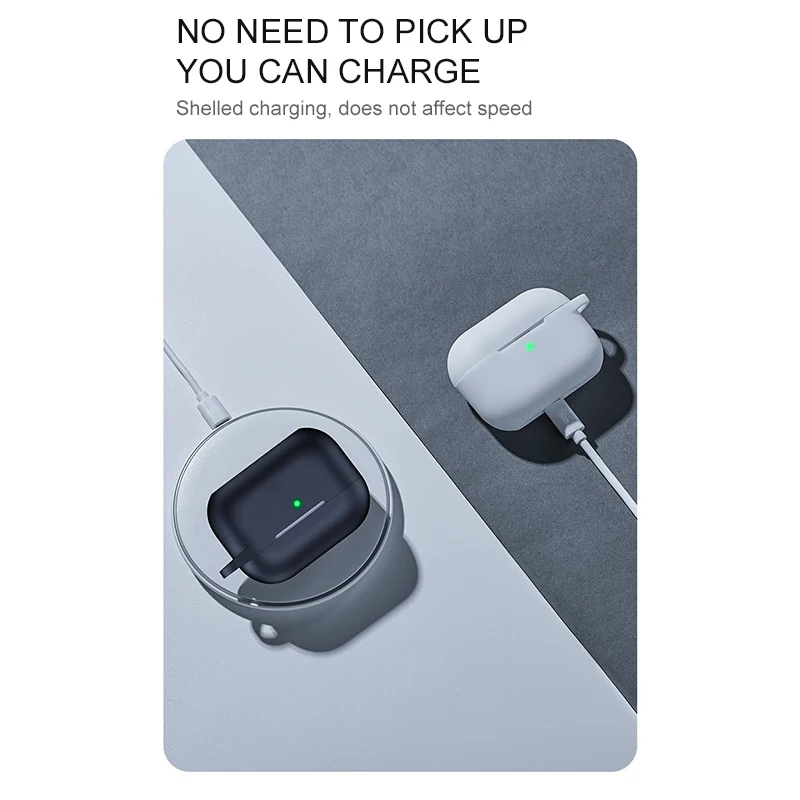 Противоударный ультра тонкий чехол для Airpods Pro силиконовый защитный чехол для наушников устойчивый к царапинам чехол с крючком аксессуар для наушников