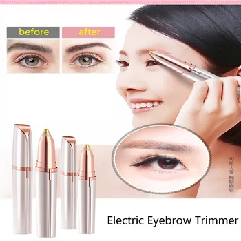 

Mini Electric Eyebrow Trimmer Lipstick Epilator Pen Hair Remover EyeBrow Razor Painless Multifunction LED Light Eye Brow Shaper