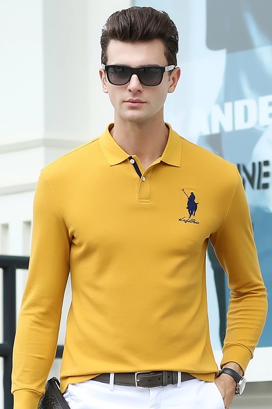 

Men's Polo shirt autumn and winter new explosion models high-end business long-sleeved Polo shirt men's autumn Polo shirt