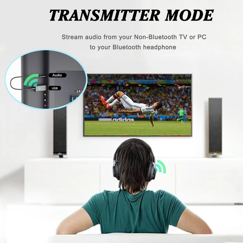 Мини bluetooth-трансмиттер для ТВ ПК беспроводная звуковая карта USB bluetooth-приемник с низкой задержкой