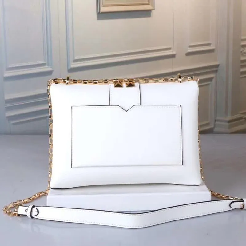 high-end fashionable leather bag for women, top design shoulder bag rivet with gold chain fashion preferred free shipping