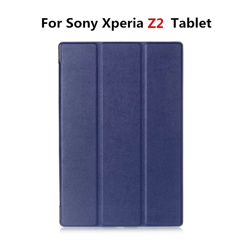 Умный Магнитный откидной Чехол из искусственной кожи для sony Xperia Z2 Z3 Z4, защитный чехол для планшета+ ручка - Цвет: Blue For Z2