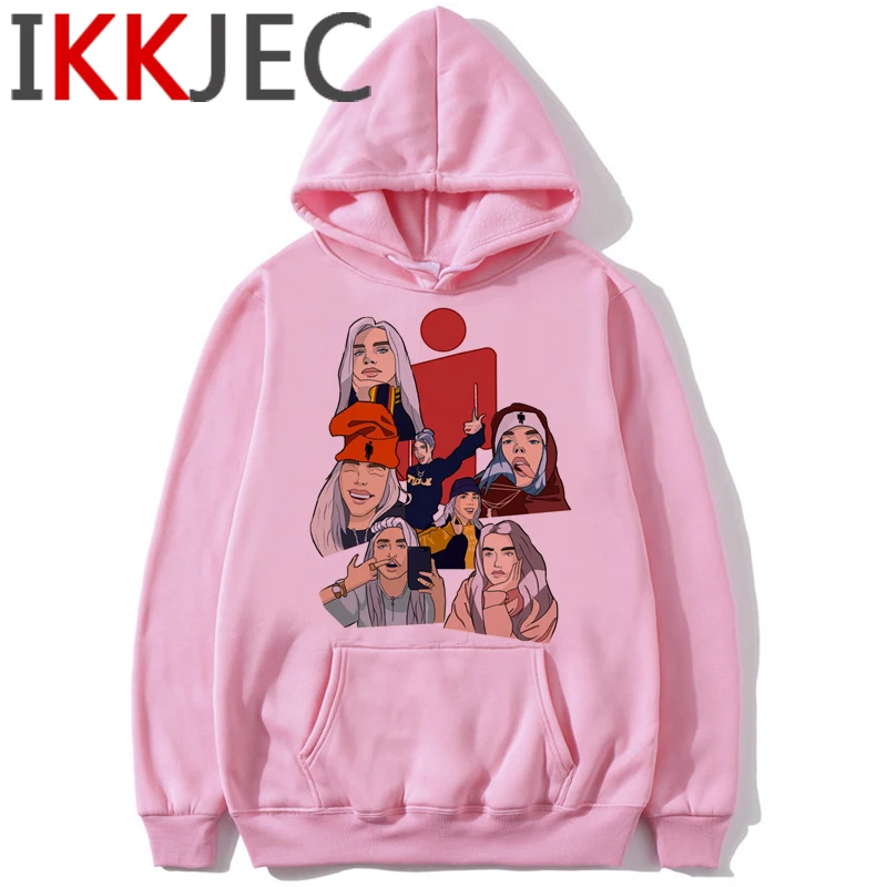 Billie Eilish Bad Guy, забавные толстовки с героями мультфильмов для мужчин/wo, Мужская теплая толстовка в стиле хип-хоп, модная уличная толстовка с капюшоном для мужчин/женщин - Цвет: 1860