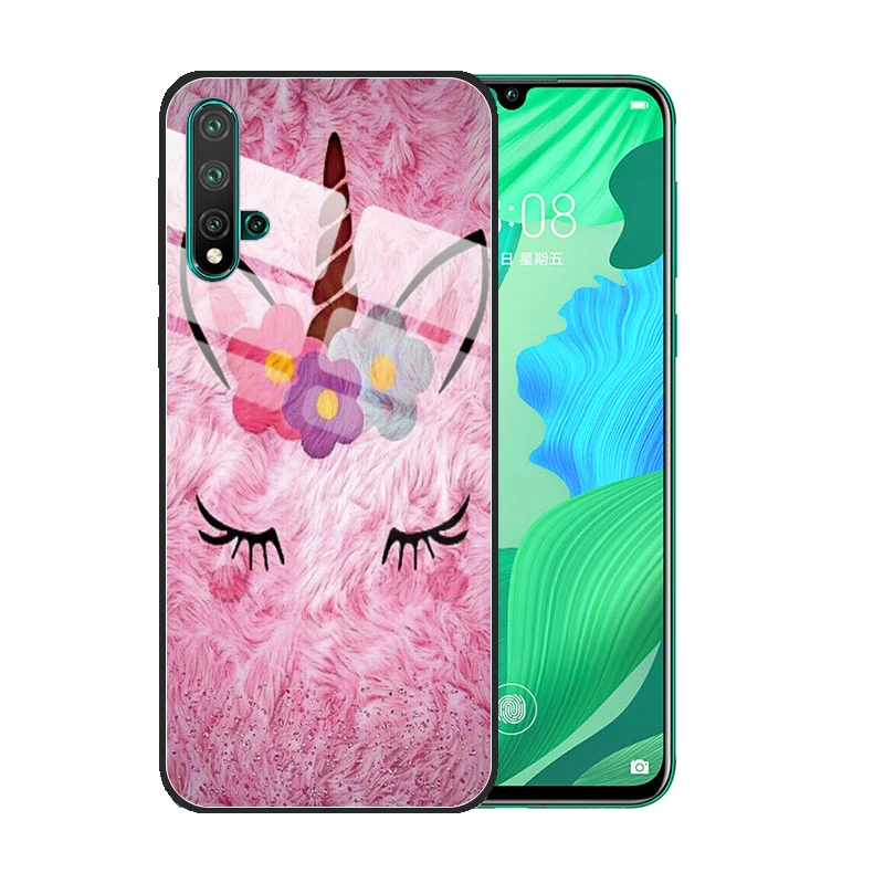 Для huawei Nova 5 5i Pro 4 4E 3E 3i 3 чехол из закаленного стекла с защитой от царапин принтом