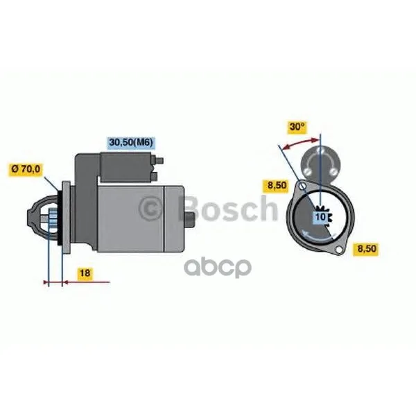 Стартер 12v 1.6kw Bosch арт. 0986021260