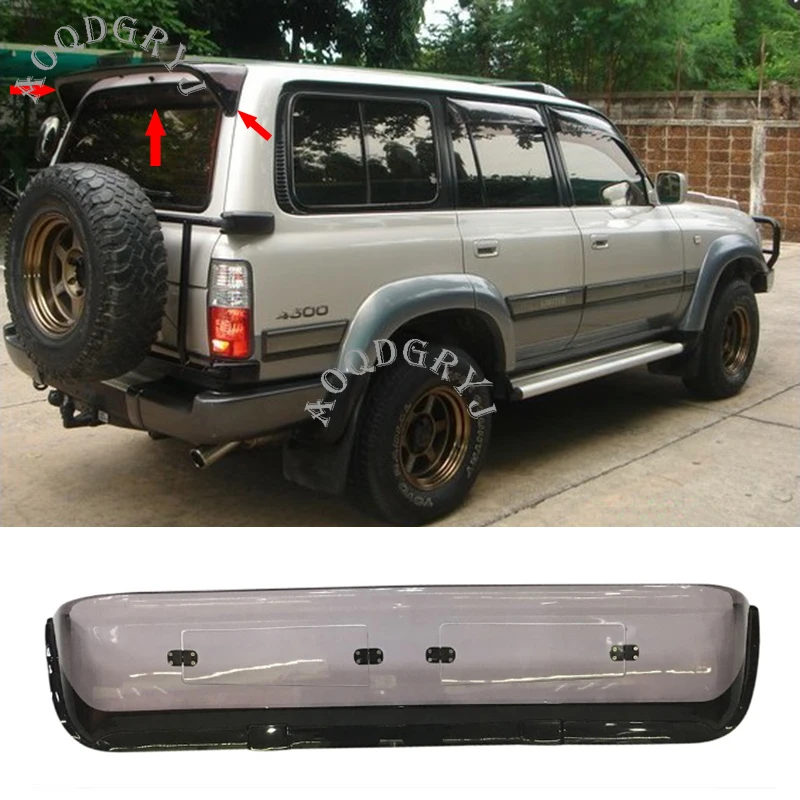

Car Styling Accessories Rear Spoiler Sun Rain Visor Window Shield For Toyota Land Cruiser LC80 FJ80 4500 1991-1997