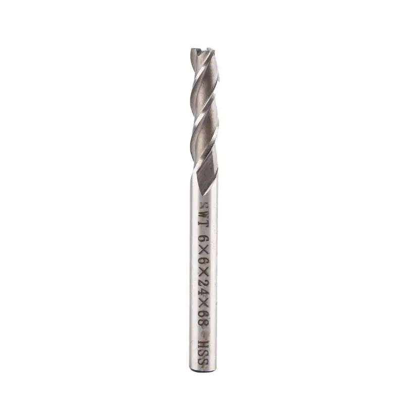 

3 Flute HSS Aluminium 6mm End Mill Milling Cutter CNC Bit Extended Tools Accessory