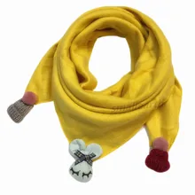 Треугольный хлопковый шарф для малышей, полотенце, Осень-зима, шаль для девочки, детский шейный воротник детский шарф, ткань для детей, шейный платок