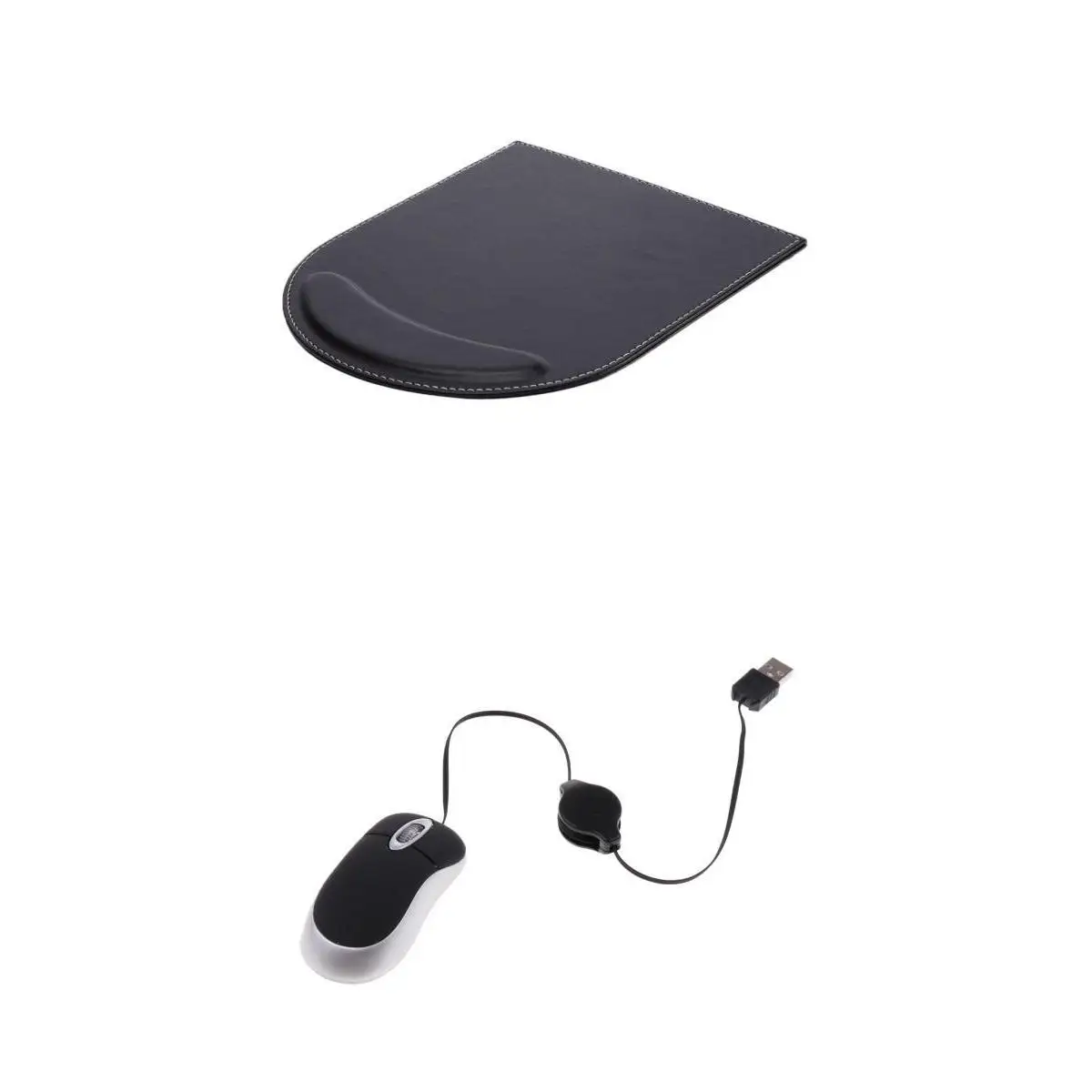 Мини Выдвижная USB Проводная мышь+ Противоскользящий резиновый коврик для игровой мыши для ноутбука компьютера настольного ПК USB Проводная мышь Новинка